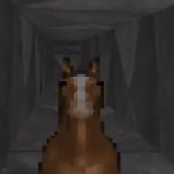 horse in an air vent